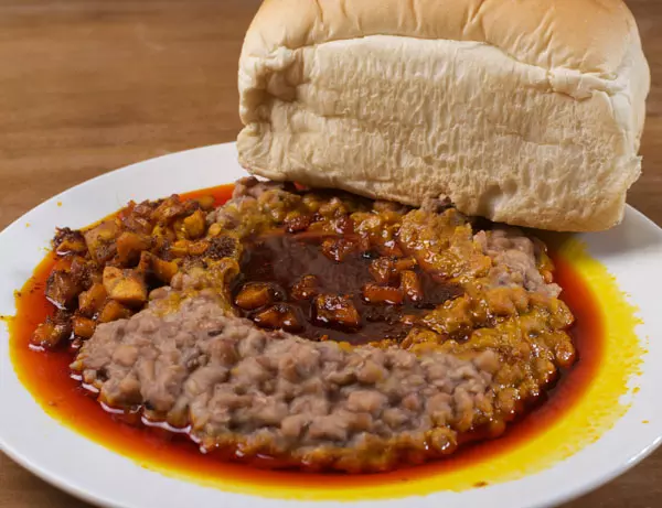 Ewa agoyin with agege bread