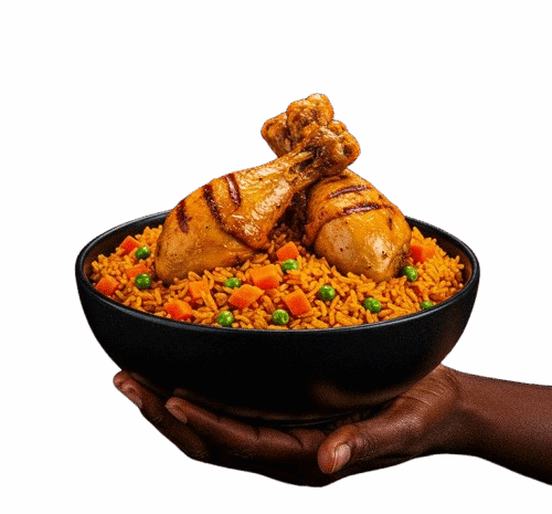 Jollof rice and Chicken