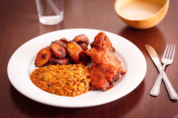 Jollof rice with turkey