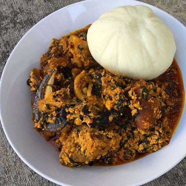 Egusi soup and semo